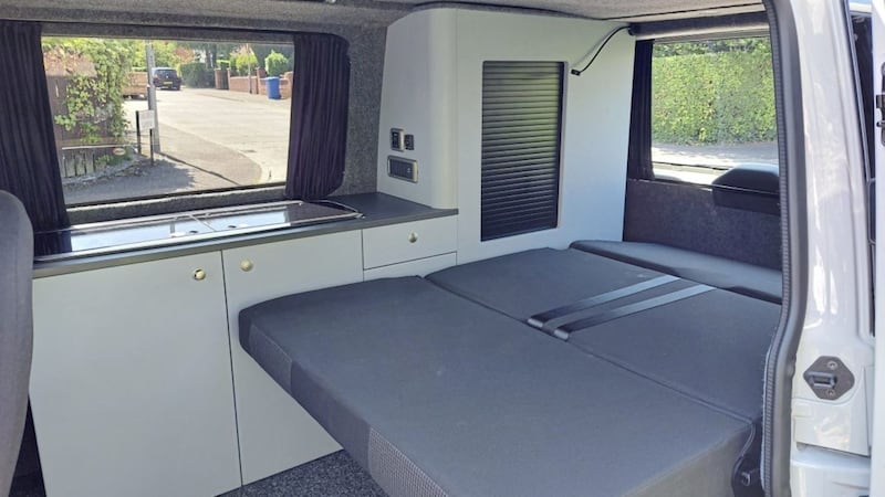 The Jans Lifestyle VW campers can sleep up to four &ndash; two downstairs and two in the pop-top bunk above 