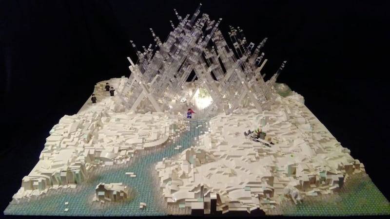 Jessica Farrell&#39;s Fortress of Solitude model of Superman&#39;s occasional headquarters, which will be on display in Belfast as part of the BRICKLIVE event 