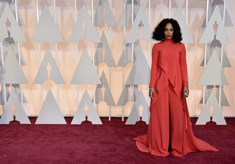Solange Knowles arriving at the 2015 Oscars&nbsp;