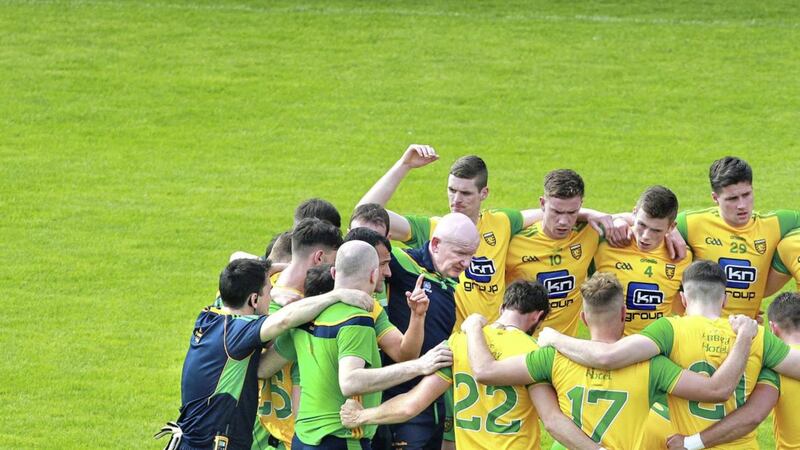 Donegal with manager Declan Bonner 