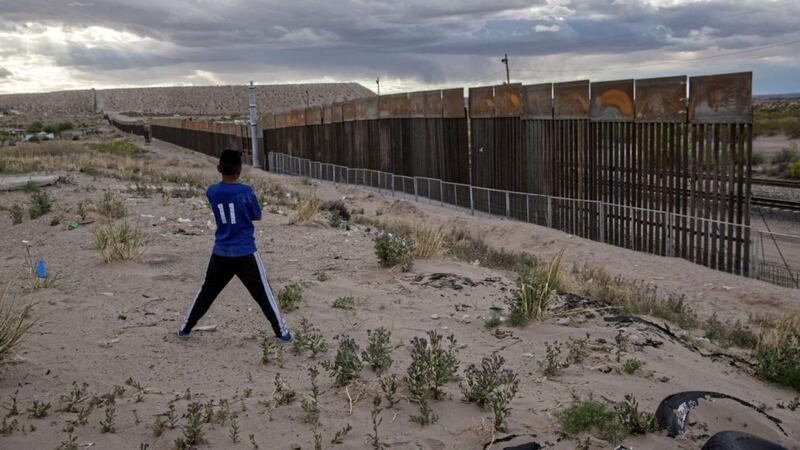 A new, taller fence being built along US-Mexico border at Ciudad Juarez, Mexico, across the border from Sunland Park, New Mexico Picture Rodrigo Abd/AP 