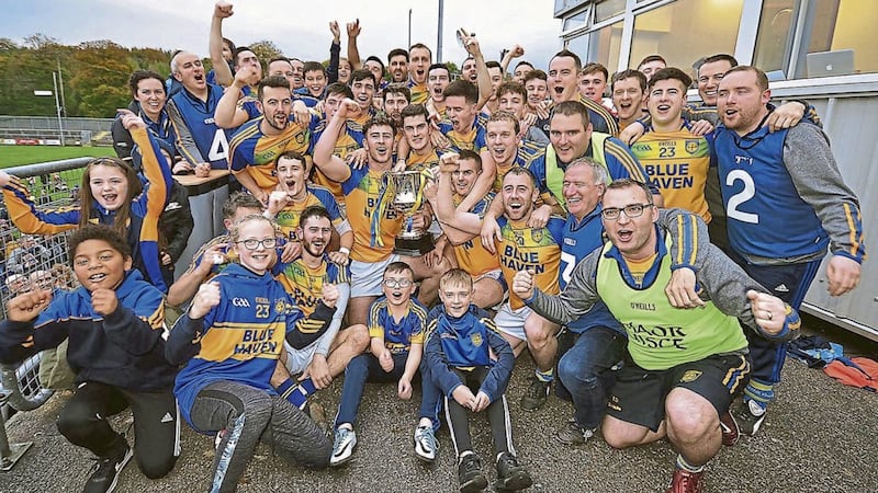 Kilcar celebrate their Donegal final win earlier this month. They go into provincial battle with Scotstown this weekend Picture by Michael O&#39;Donnell 