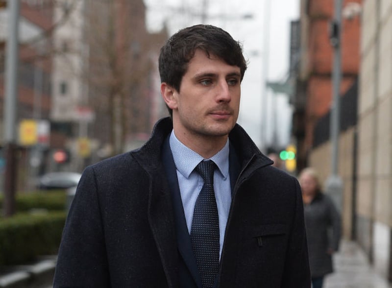Blane McIlroy pictured on his way into court this morning&nbsp;
