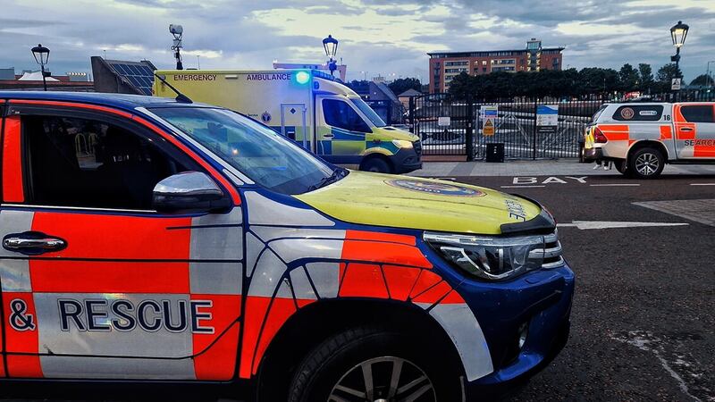 A person was rescued from the River Lagan in Belfast on Tuesday evening. Picture, Community Rescue Service, Belfast District