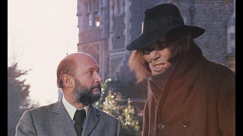 Donald Pleasence and an unrecognisable Tom Baker in The Mutations 