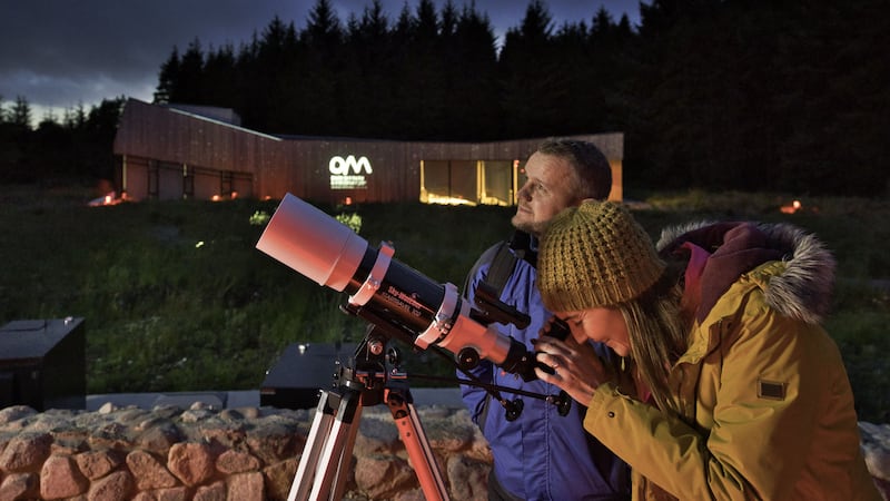 Using a telescope at OM Dark Sky Park and Observatory. Picture from Mid Ulster Council
