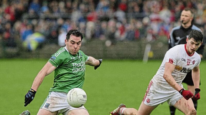 Barry Mulrone has become a talismanic figure for Devenish as they bid for a first county title since 1996 