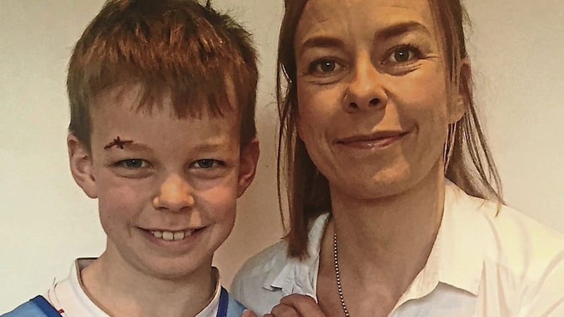 Belfast mum-of-two, Catherine Dolliver pictured with her son, Finn (8), who was diagnosed with Type 1 Diabetes at the age of four 