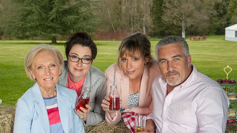 &nbsp;Great British Bake Off judges Mary Berry and Paul Hollywood, with co-hosts Sue Perkins and Mel Giedroyc