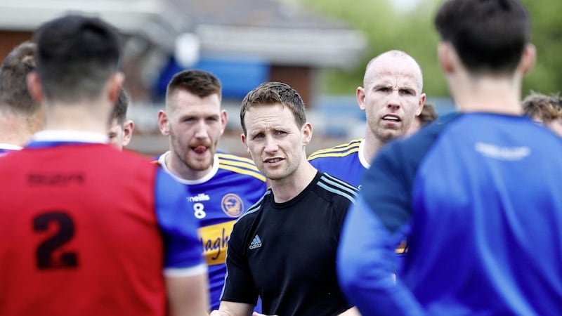Maghery Sean MacDermott&#39;s manager Finnian Moriarty. Pic Philip Walsh.. 