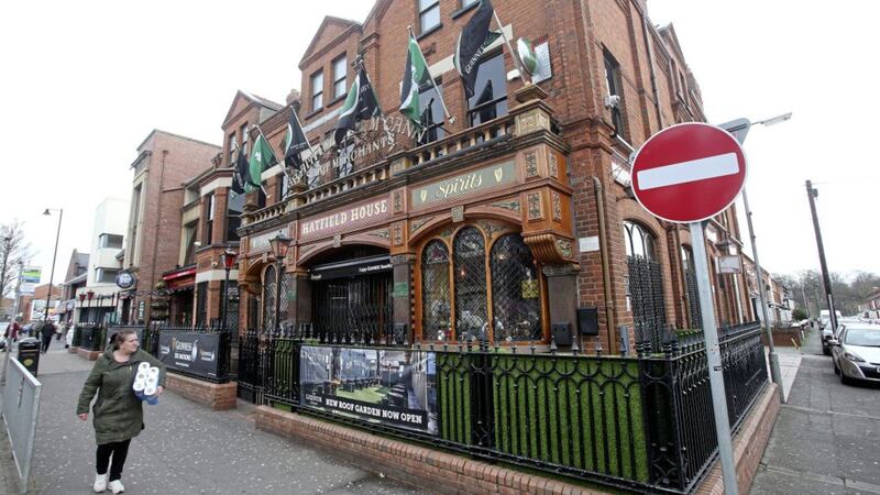 The Hatfield Bar on the Ormeau Road will be shut today because of coranavirus. Picture by Mal McCann 