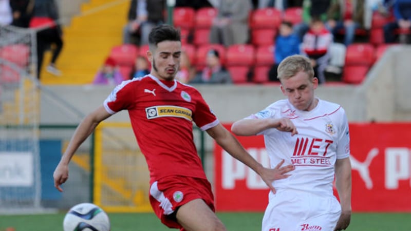 Jay Donnelly was on target for Cliftonville in Tuesday night's rout of Bangor &nbsp;
