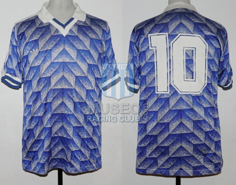 The Argentina number 10 jersey that Diego Maradona didn&#39;t wear at Windsor Park in April 1990. The Napoli ace was apparently in Japan on a promotional tour at the time 