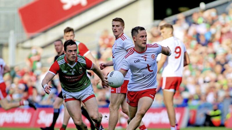 Tyrone have gone backwards while Mayo have progressed since the former won last year's All-Ireland SFC Final. <br />Picture Seamus Loughran