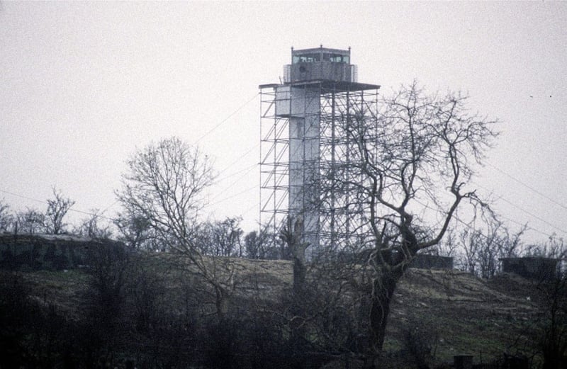 British army observation posts, like this one in south Armagh, were dismantled as a result of the Good Friday Agreement - proof that times of turmoil can be changed for the better, says Francis Campbell. Picture by Pacemaker Press 