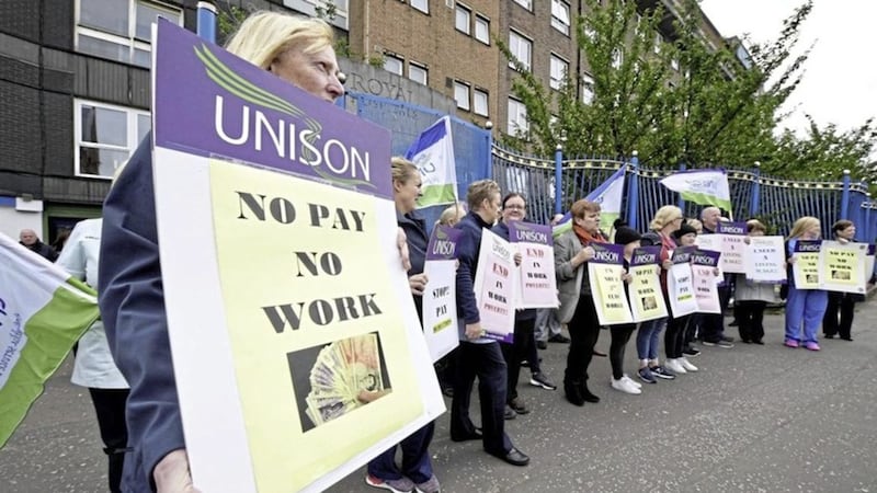 Unison members protest over safe staffing and pay 