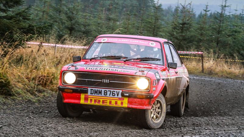 Marty McCormack in action in the most recent of his three Roger Albert Clark Rally victories in 2019