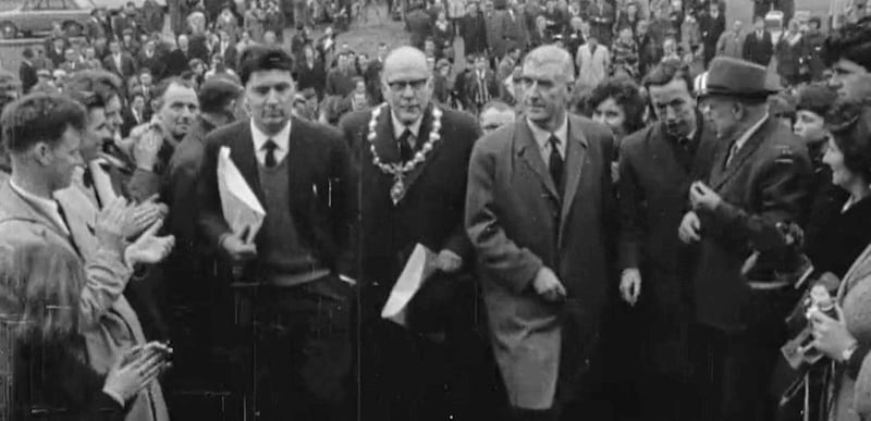The campaign for university education for Derry a young John Hume (pictured with Derry's Ulster Unionist mayor Albert Anderson and Nationalist Party leader Eddie McAteer), has been an issue in the city fore more than fifty years.  Picture by Northern Ireland Screen's Digital Film Archive.