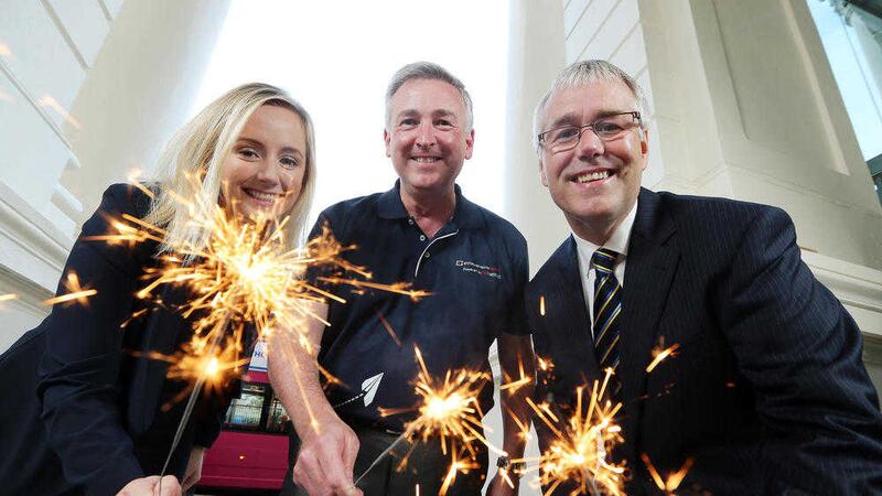 Ulster Bank&#39;s recently launched Entrepreneurial Spark Hatchery, marked here by, from left, Lynsey Cunningham, Ken Whipp and Richard Donnan, is one of a range of new start up initiatives in Northern Ireland 