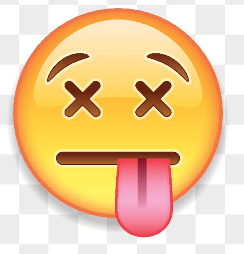 A dead faced emoji