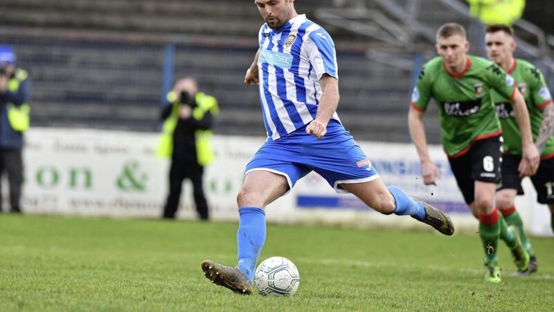 Eoin Bradley is enjoying life under new Coleraine boss Rodney McAree, and is hoping to create more magic memories at Windsor Park today. Picture by Pacemaker 