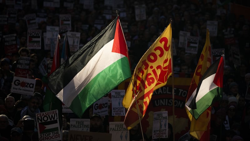 Scottish Palestine Solidarity Campaign demonstration in Glasgow (Jane Barlow/PA)