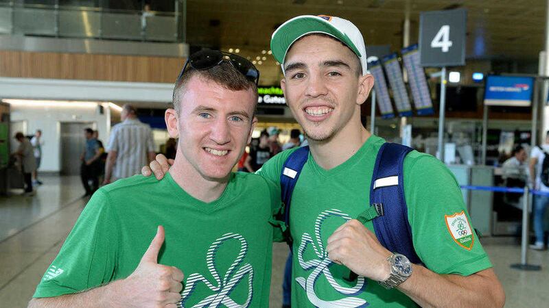 Belfast boxers Paddy Barnes (left) and Michael Conlan return from the Rio Olympics