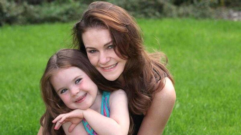 Actress Kerri Quinn at home in north Belfast with her daughter Libby (4) Picture: Ann McManus 