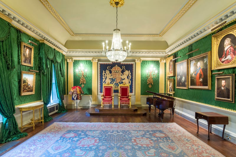 The throne room at Hillsborough Castle