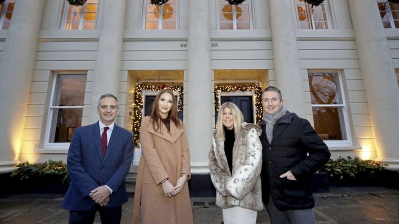The Aurient team (from left) Dr Cecil Hetherington (director), Katie Jackson (business manager) Andrea Kieran (finance director) and Anthony Kieran (director) outside the restored Regency building in Upper Crescent 