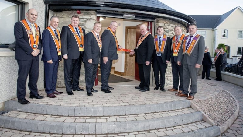 Newtowncunningham Orange Hall in Co Donegal was re-opened on Friday night, four years to the day after it was destroyed in an arson attack 