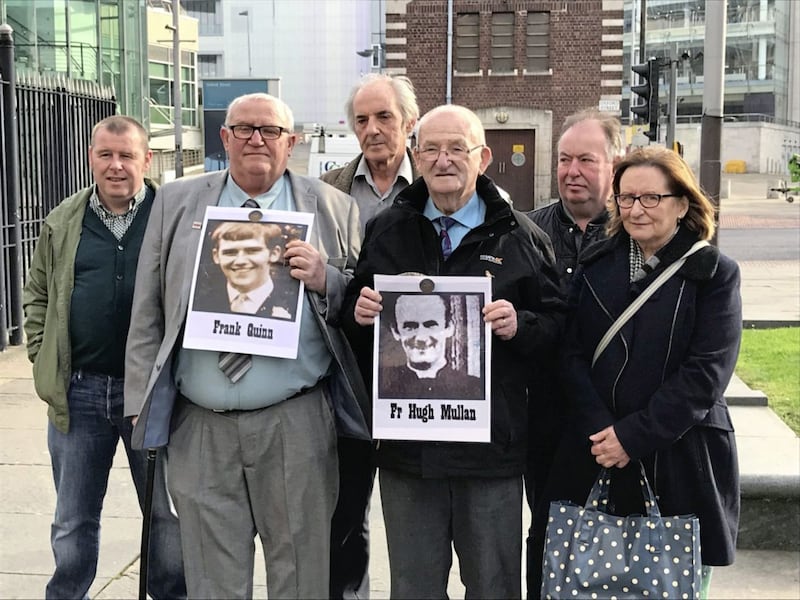 Relatives of Father Hugh Mullan, one of 11 people killed in what became known as the Ballymurphy Massacre in west Belfast. Picture by Rebecca Black 