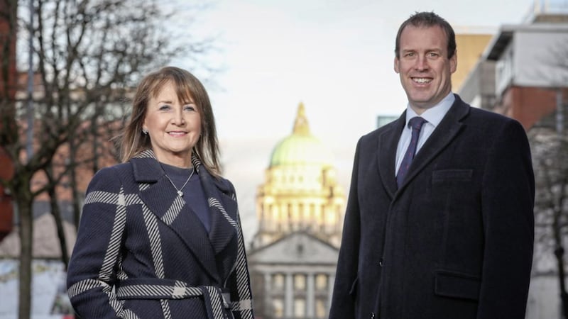 NI Chamber chief executive Ann McGregor with Steve Harper, executive director of international business at Invest NI. Picture: Matt Mackey/PressEye 