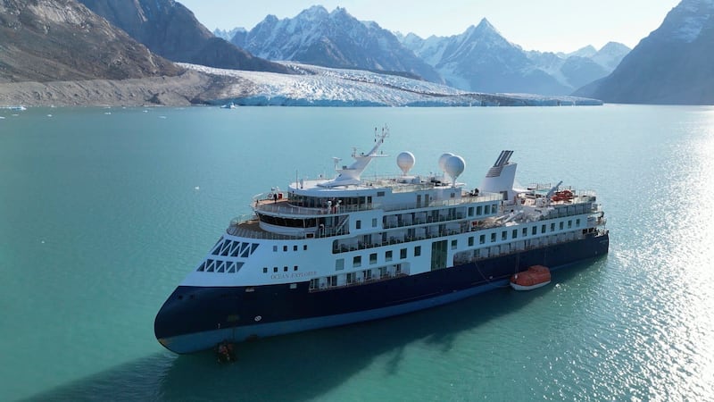 The Ocean Explorer has 206 people on board (SIRIUS/Joint Arctic Command via AP)