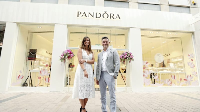 Pete Boyle (right) was the previous franchise owner of the Pandora store on Belfast&#39;s Cornmarket. Picture by Kelvin Boyes/Press Eye. 