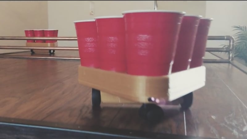 Beer Pong but with robots? Sounds epic.