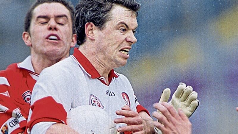 Derry&quot;s Joe Brolly in action against Cork in the National league. Pic Ann McManus See derry-brolly (action). 