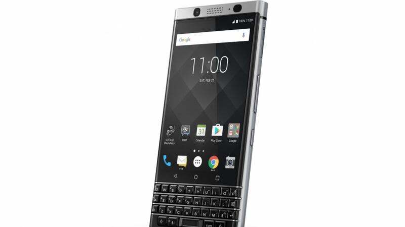 The new BlackBerry smartphone has a touchscreen and keyboard