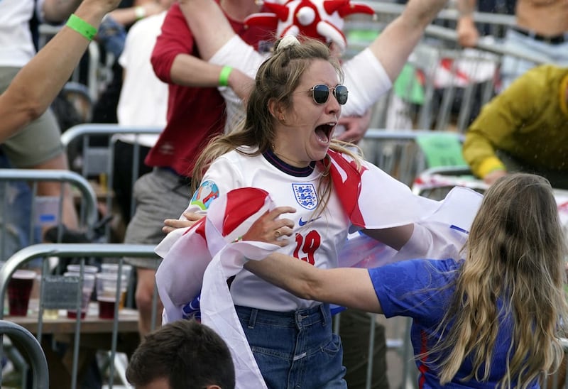 Fans watch England v Germany