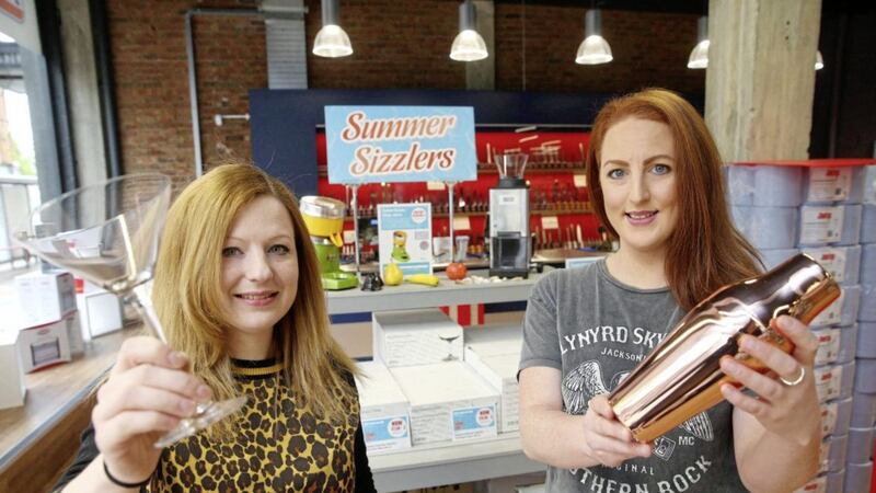 Nisbets Belfast shop manager Danielle Treacy (right) with assistant manager Laura Rider. Picture: Mal McCann 