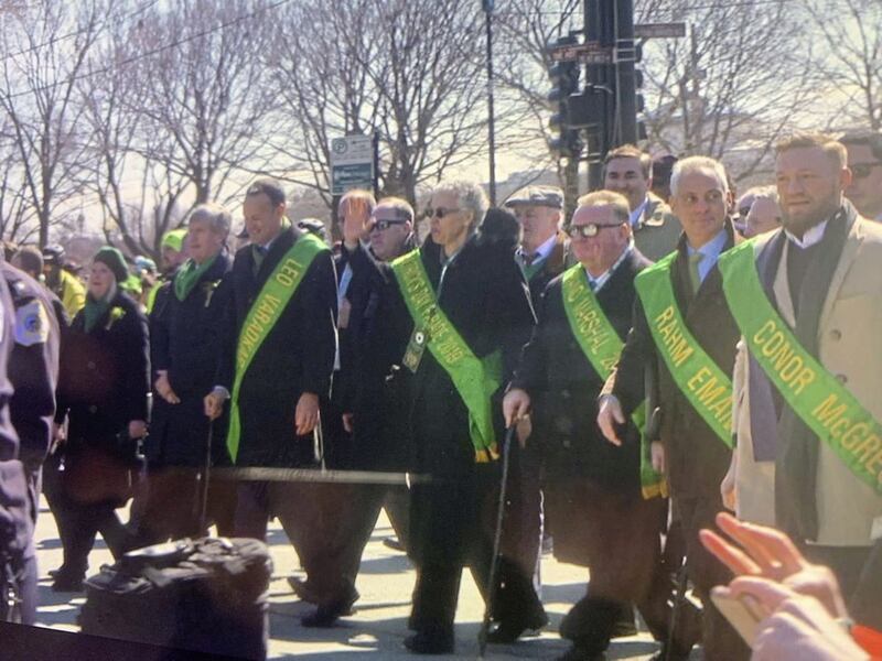 Taoiseach Leo Varadkar and UFC fighter Conor McGregor among those marching in a St Patrick&#39;s Day parade in Chicago 