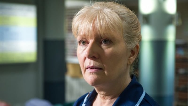 Casualty's Cathy Shipton as Duffy
