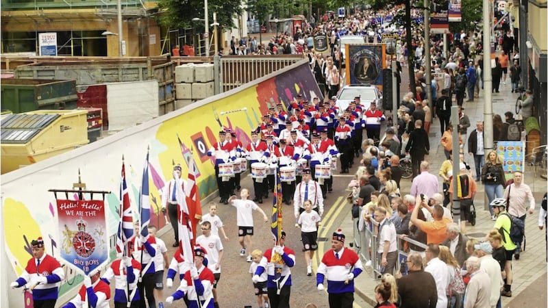The Twelfth of July parade in Belfast has previously been broadcast live by the BBC. Picture by Hugh Russell