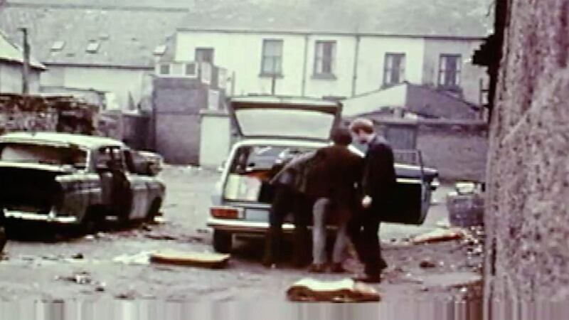Martin McGuinness was filmed walking behind the car as it was being loaded with a huge bomb in 1972. 