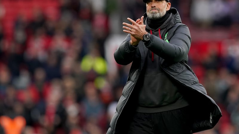 Jurgen Klopp is happy with Liverpool’s Premier League situation after the draw at Manchester United
