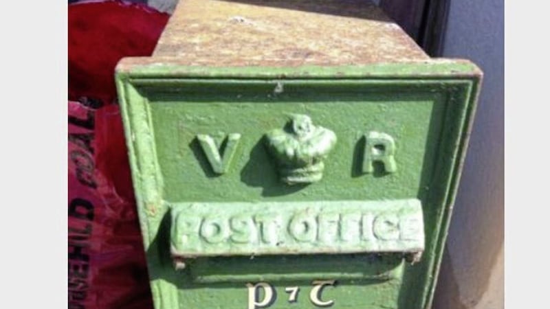 The cast-iron post box, similar to the one pictured, was stolen in Fintown at the weekend.  