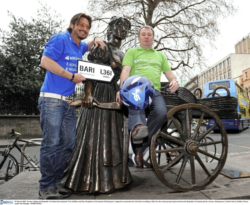 By 2009, 19 years after his World Cup heroics, some guy pretending to be Toto Schillaci arrived in Dublin as part of a bookies&#39; promotion ahead of a World Cup qualifier between Italy and the Republic of Ireland. Picture by Sportsfile 