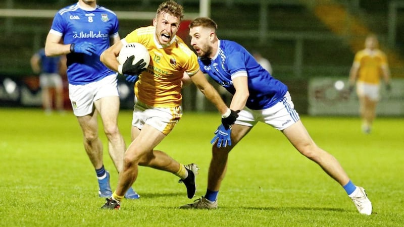 Clonduff&#39;s Barry O&#39;Hagan in action during Sunday&#39;s Down Senior Football Championship between Clonduff and Warrenpoint. Mark Doran says there&#39;s little to choose between the quality of player produced in the Mourne County and their Ulster rivals. Pic Philip Walsh. 