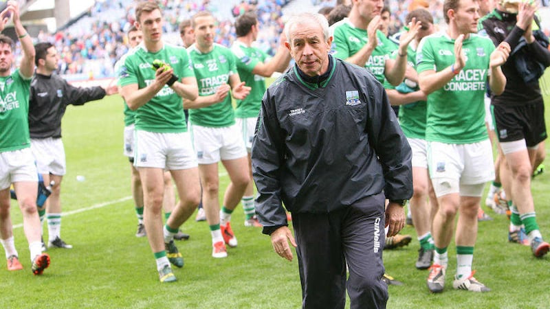 Pete McGrath is applauded off the filed after the All-Ireland quarter-final against Dublin 