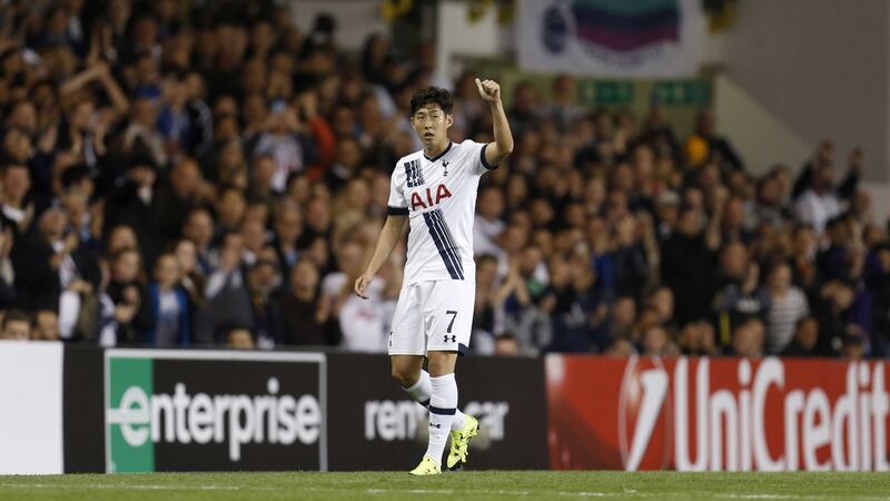 Tottenham Hotspur's Son Heung-min takes the plaudits from the crowd as he is substituted at White Hart Lane on Thursday<br />Picture: PA